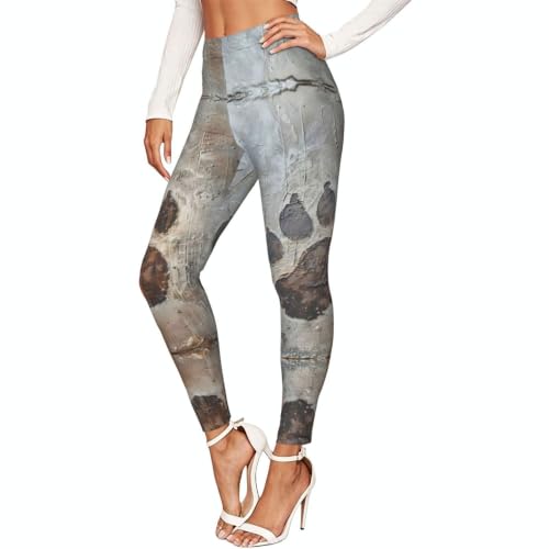 Leggings suaves para mujer premium Pawprint de compresión elegante