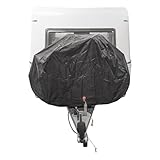 Multibros Fahrradschutzhülle XL für 2 Fahrräder – Premium Deichsel-Abdeckung für Wohnwagen & Reisemobil – Wetterfeste Fahrradgarage aus Nylon inkl. Tunnelzug & Tasche – Schutz vor Regen, Frost, Staub