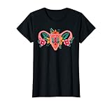 Damen Feminismus Girl Power, Uterus Blumen Flower, Feminist T-Shirt