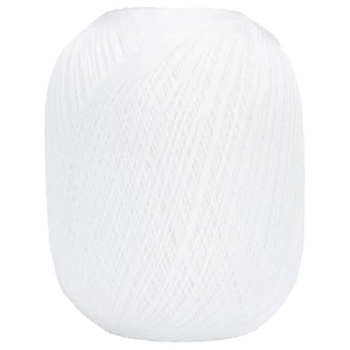 Aunt Lydia Crochet Cotton Jumbo Yarn Thread, 1 Pack, White #TOP1