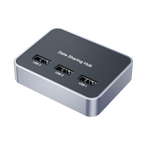 USB multiple pour 2 ordinateurs en métal avec commutateur de clavier et hub de données