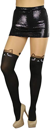 Image of ToBeInStyle Women's Cute Thigh High Printed Character Tights