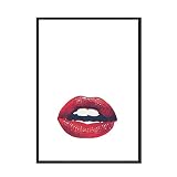GEMMII Obraz Na płótnie Różne RozmiaryFashion Woman Art Poster Pink Sexy Lips Canvas Print Wall Painting Cheers Black White Dekoracja Obraz 50x75cmX3 Bezramkowy