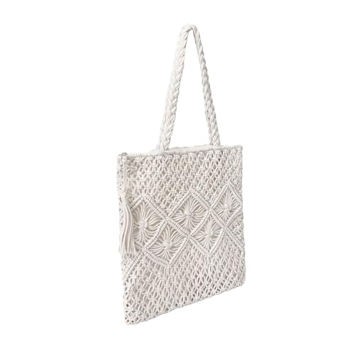Bolso Tote de cuerda de algodón para mujer miniatura 5