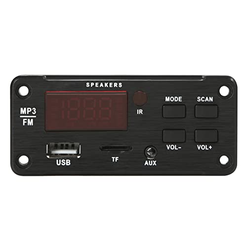 DC 6V‑12V Bluetooth Decoder Board,KIMISS Bluetooth 5.0 MP3 Decoder Module ABS Digital Display Dual Decoding Wireless Audio Receiver Module with Remote Control