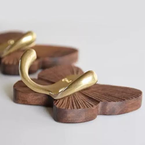 Gancho de pared de mariposa en madera maciza para colgar ropa 5