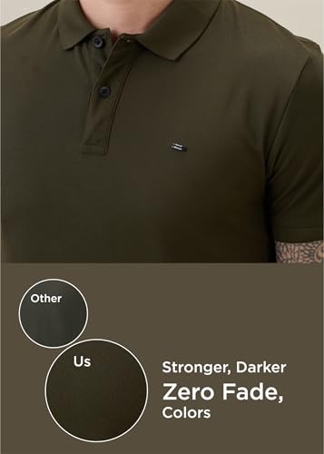 Image of Nostrum Cotton Half Sleeve T-Shirt for Men Boys, Regular Fit, Cherry, Stylish Mens T-Shirts, Polo T Shirt for Man, Collar T Shirts for Men