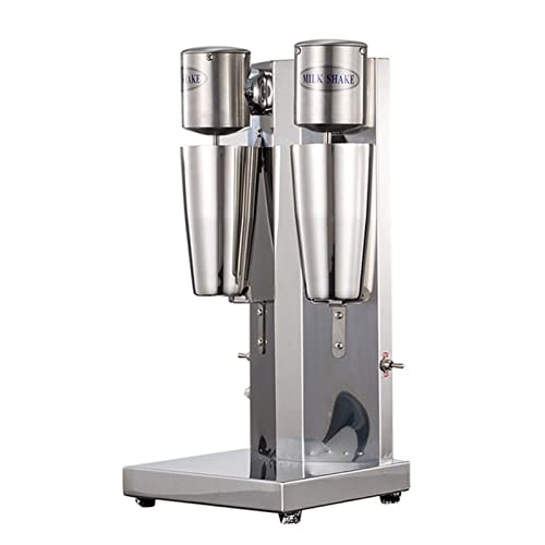 Máquina mezcladora comercial de batidos, batidora eléctrica de acero inoxidable de 2 velocidades, batidora de proteínas totalmente automática con taza mezcladora para cafeterías y bares