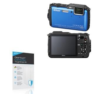 BoxWave Screen Protector Compatible With Nikon Coolpix AW120 - ClearTouch Crystal ToughShield 9H (2-Pack), Clear 9H Tough Flexible Film Screen Protector