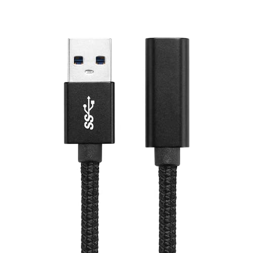 innov8 USB C Female to USB 3.0 A Male Adapter Extension Cable, black - Image 5