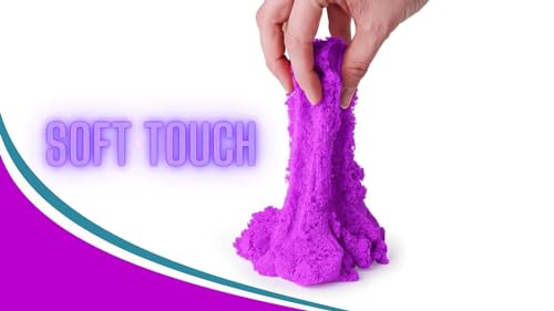 Image of Loty Store Active Sand 500g Purple for Kids - Natural Kinetic Sand Kit for Activity Toys | Soft Moving Sand Clay Toys for Boys Girls