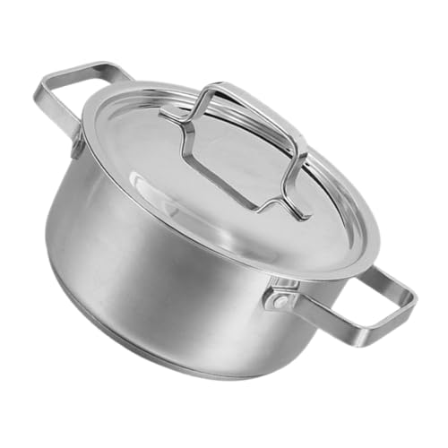 ULTECHNOVO Olla Pequeña Para Hervir Acero Inoxidable Tapa Ventilada Multifuncional 18cm