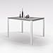 Dmora Table de salle à manger extensible, Table de cuisine avec rallonge, Made in Italy, 110x70h76 cm, couleur Ciment et Blanc