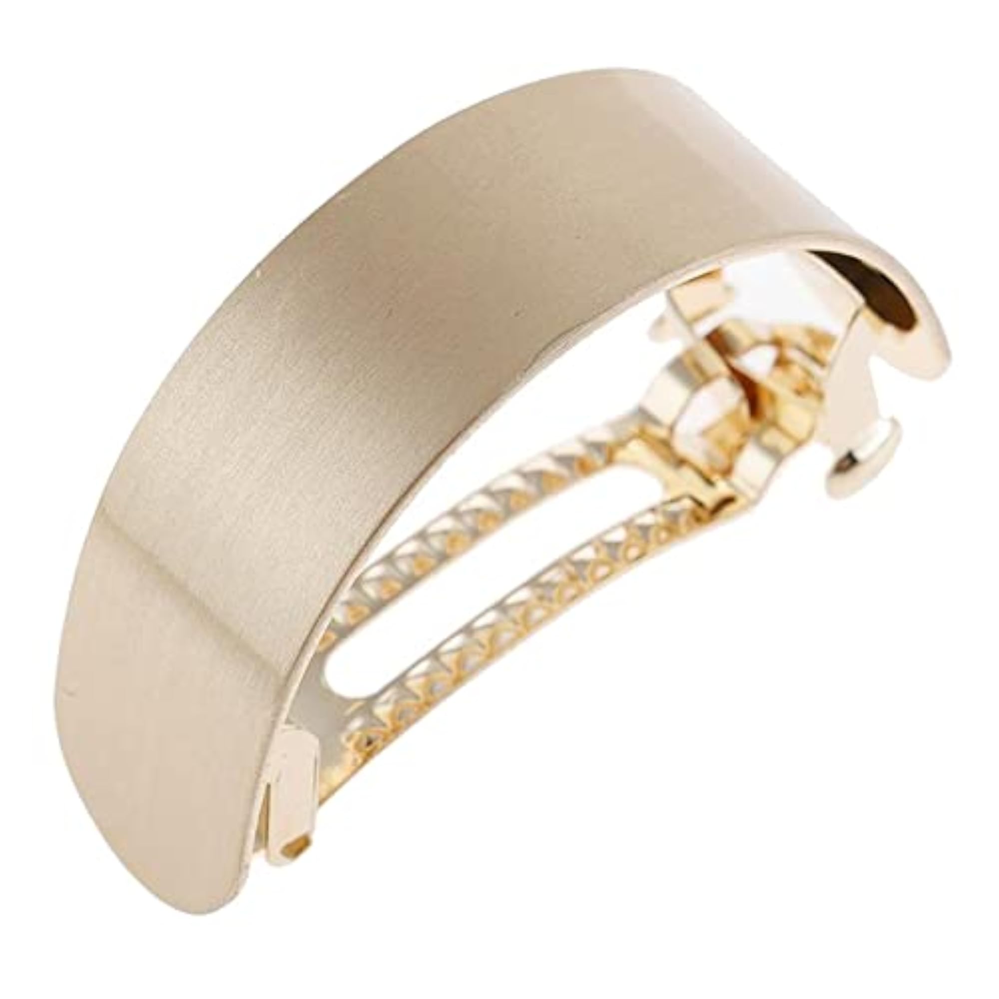 3xSmooth Surface Hair Barrette Semicircle French Clip