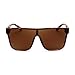 FEISEDY Sunglasses for Women Men, Fashion Mirrored Single Lens, Driving Beach Sunnies UV400 Shades B2996 Leopard/Tea