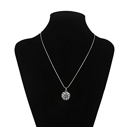 Malloy Collier a Pendentif en Alliage en Diamant pour Les Femmes Collier a Chaine en Alliage et en Strass Collier a la Mode - Noir et rgent – vue 3