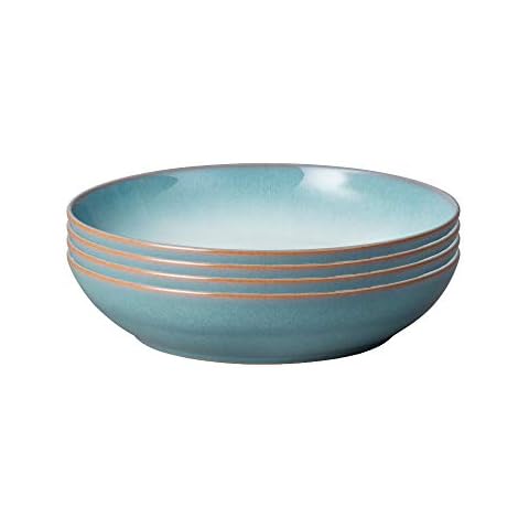 Denby Azure Haze Blue Pasta Bowls Set Cover