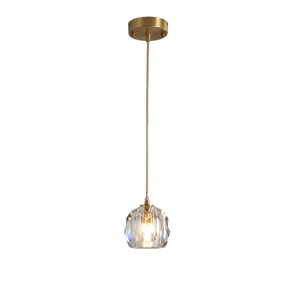 Candelabro de cristal nórdico posmoderno con detalles metálicos de calidad