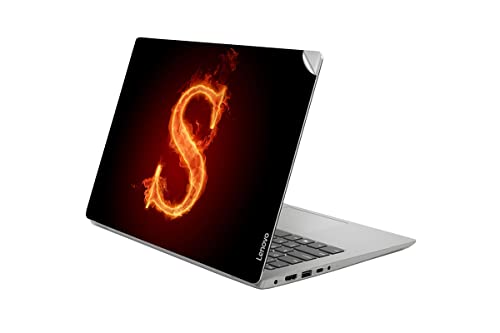 Image of GADGETS WRAP Printed Vinyl Top Only Skin Sticker Decal for Lenovo Ideapad 330S (81F4) 14inch - S Letter Fire