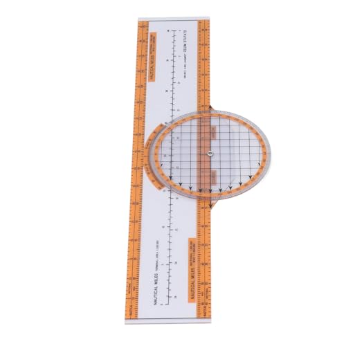 Computadora de aviación plástica naranja circular miniatura 7