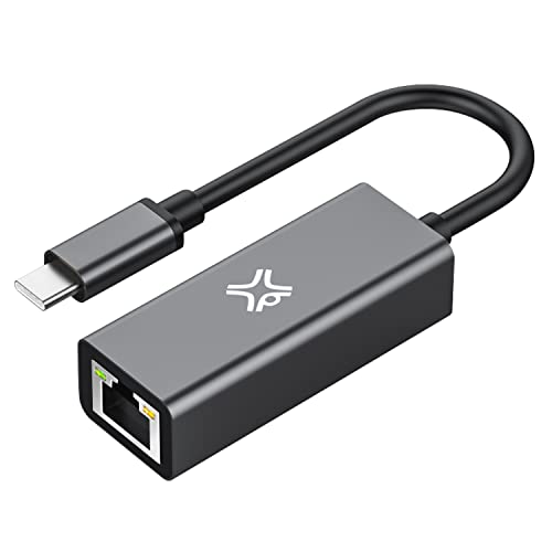 Adaptador LAN de USB C a Ethernet de XtremeMac, 10/100/1000 Mbps, RJ45, Plug & Play, rápido y Estable, Carcasa de Aluminio para MacBook, iPad, Samsung y Otros Dispositivos USB C   Gris Espacial.