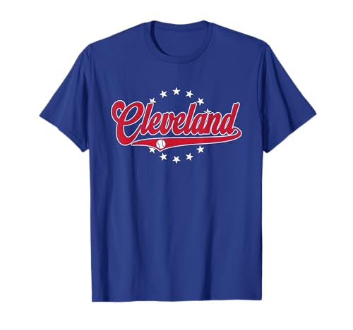 Vintage Cleveland Design Baseball Lover Player T-Shirt