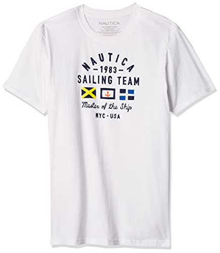 Nautica Big Boys' Short Sleeve Map Graphic Tee