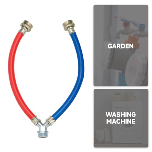 Roastove 1 FT/1 feet Premium Rubber Washing Machine Hoses Y Mixer/YSplit Water Hose - Burst Proof,3/4 Inch Brass Fittings Y-Splitter Water Hose Connector for Washing Machines Hot & Cold Water Supply by Roastove - Image 5
