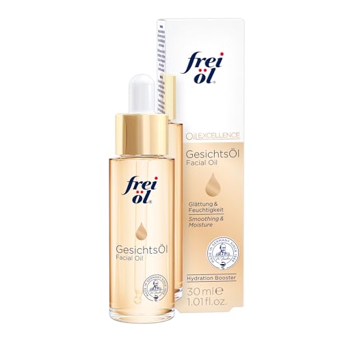 frei öl GesichtsÖl für spürbar glattes Hautgefühl mit Vitamin E, Omega 6-Fettsäuren, spendet Feuchtigkeit, Gesichtspflege, vegan, 30 ml