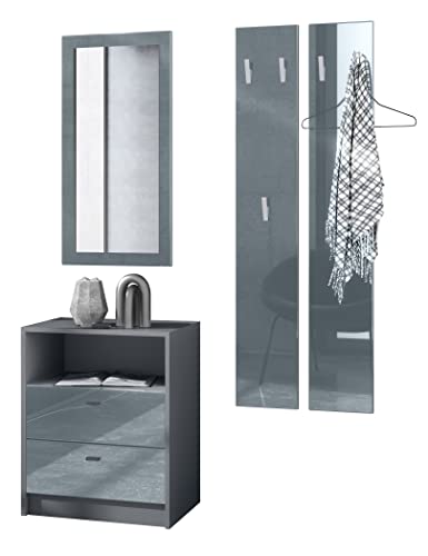 Vladon Garderobe Pino V1, Made in Germany, Garderobenset bestehend aus 1...