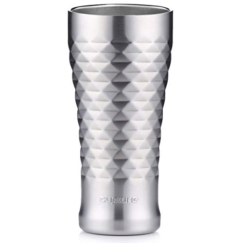 Cupture Double Walled Vacuum Insulated Pint Cup/Beer Mug - 16 Oz (Quilted) #TOP8