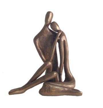 Danya B. A Couple's Embrace Bronze Sculpture, Contemporary Sand-Casted Sculpture, Home Or Office Décor Gift For Anniversary, Birthday, Valentine's Day Or Wedding #TOP13