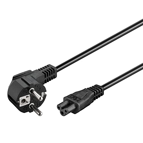 Power cable 3 m, black, black, plug (Typ F, CEE 7/7) > Geraetebuchse C5 3.0 m 44877