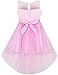 Sunny Fashion JK42 Flower Girls Dress Sequin Mesh Hi-lo Wedding Pageant Birthday Size 8