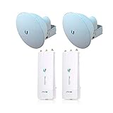 AF-5XHD US (2PACK) 5GHz airFiber Gbps Backhaul + AF-5G23-S45 2PACK 23dBi Slant 45 Antenna