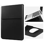 HoYiXi 15 16 Inch Laptop Sleeve Case Leather Bag for MacBook Pro 16 2021 & 2019/ASUS Vivobook 15/HUAWEI MateBook D15/HP 15.6" PC/MacBook Pro 15/Surface Laptop 3/Dell Inspiron 15/Lenovo IdeaPad, Black