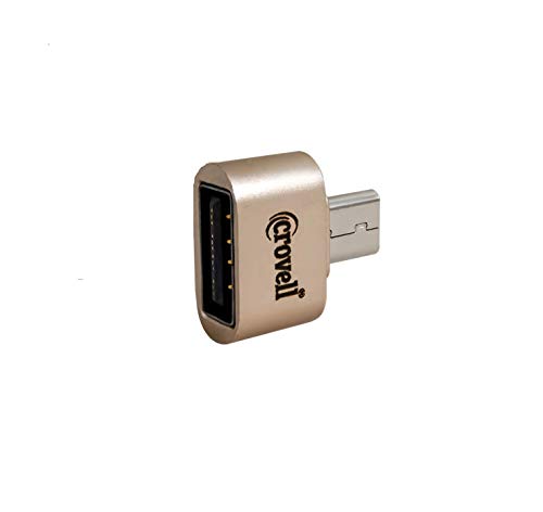 Image of Metal Micro USB OTG Adapter Gold (Pack of 1)