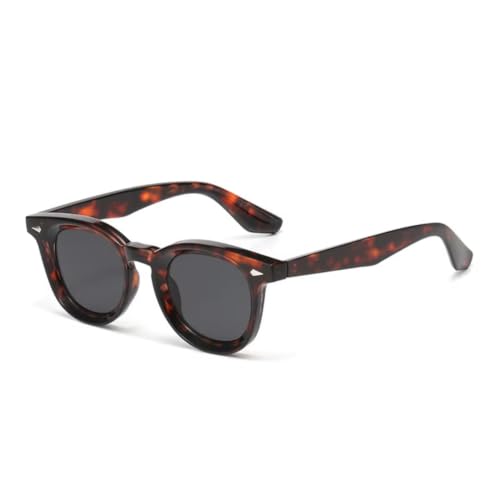 Lunettes de soleil ovales rivets hommes femmes style rétro vintage UV400 tendance