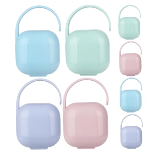 Toyvian 8pcs Baby Pacifier Holder Case Pacifier Container with Portable Pp Storage Box for Travel and Home Use for Infant Soothers Multi-Color Set