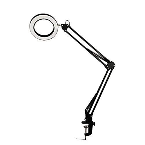 MaGiLL 5X USB Magnifying Glass with Led Light Flexible Table Clamp Third Hand Soldering/Reading/Jewelry Magnifier Deskp