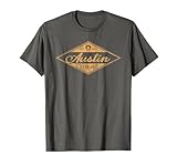 Retro Austin Texas Vintage Guitar Graphic Music Souvenir T-Shirt