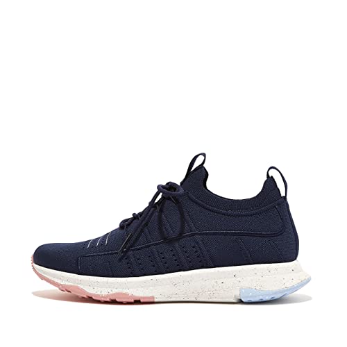 Fitflop Vitamin Ff E01 Knit Sports Trainers Sneakers For Women - Lace-Up Closure, Synthetic Outsole, And Textile Upper Midnight Navy Mix 7.5 M (B) #TOP2
