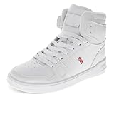 Levi's Women's Bb Hi Perf UL Sneaker, White Mono, 7