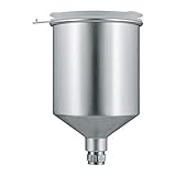 Master Elite 600 ml Aluminum Gravity Feed Spray Paint Gun Cup with Drip-Free Plastic Push-On Lid - Cup Fits All Master Elite 44 & 88 Series HVLP Spray Guns and Also Fits Several Popular Spray Guns