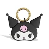 Sonix x Sanrio Silicone Protective Cover Compatible with Apple AirTag - with Attachment Loop and Carabiner Keyring | Kuromi