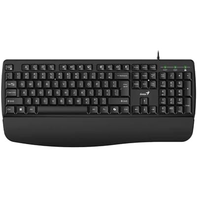 Clavier filaire avec repose-poignet Genius KB-123 UK noir pour bureau