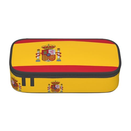 SDEGTHO Trousse à crayons de grande capacité avec drapeau espagnol - Trousse à crayons - Trousse à crayons pour bureau