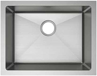 Elkay EFRU2115T Crosstown Single Bowl Undermount Stainless Steel Sink,24 x 18 x 8,Gray