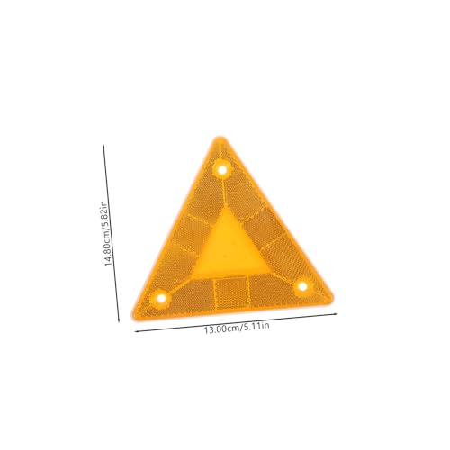 Señal triangular reflectiva para vehículo lento 8 piezas miniatura 2