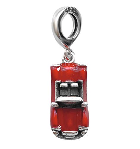 Bolenvi Sports Car Red Ferrari 925 erling Silver Pendant Charm Bead For Pandora & Similar Charm Bracelets or Necklaces2